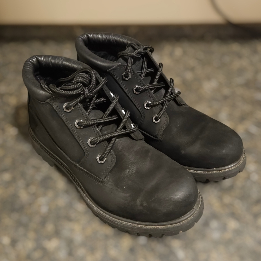 Timberland Nellie Chukka Black Waterproof Leather Boots Anti-fatique Women's 8.5